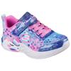 Sneaker SKECHERS "UNICORN DREAMS", Kinder, Gr. 28, bunt (navy, multi), Textil, Lederimitat, kontrastfarbene Details, animal-print, casual, Schuhe, Klettschuh mit Einhorn, Größenschablone zum Download