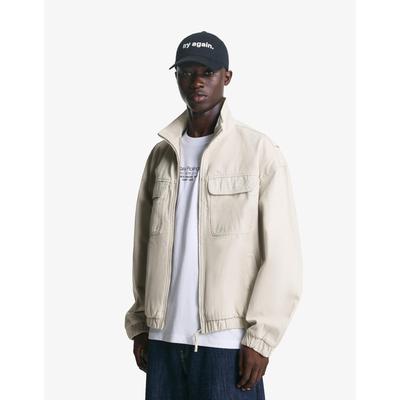Bershka Jacket With Pockets Men M Camel