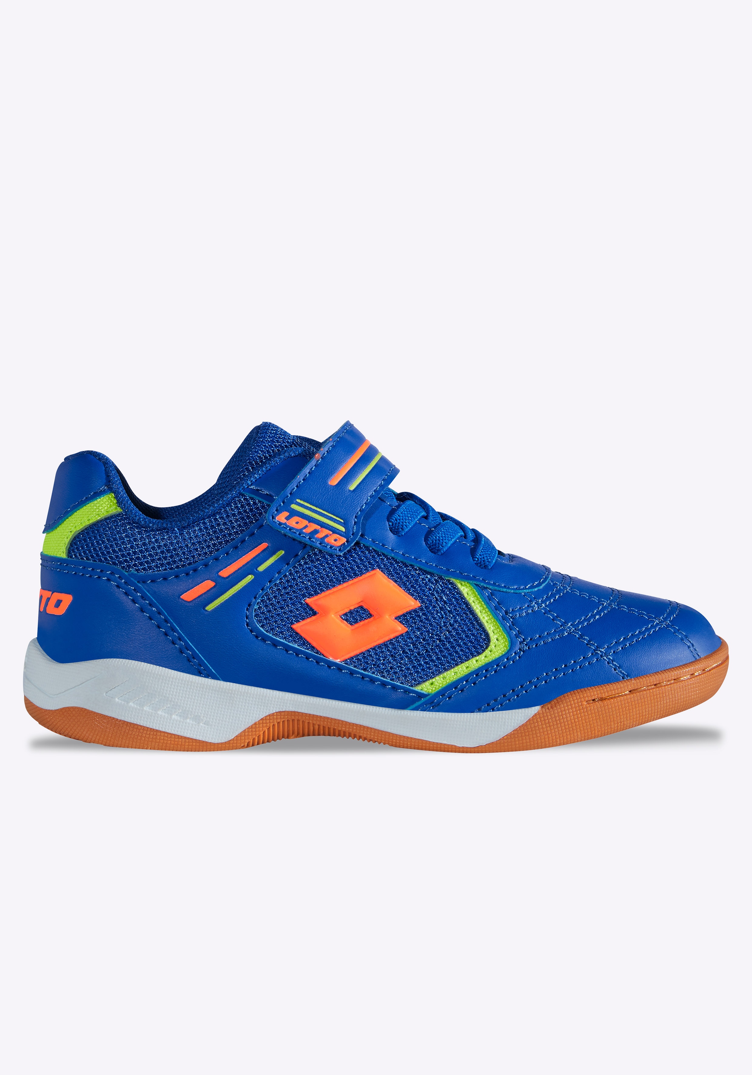 Hallenschuh LOTTO, Mädchen, Gr. 35, blau, fr.orange, Synthetik, Schuhe Hallenschuh