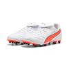 Fußballschuh PUMA "KING LIGA FG/AG", Gr. 41, puma weiß, glowing rot, puma schwarz, Synthetik, sportlich, Schuhe, für Rasenplätze