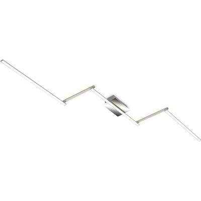 BRILONER LEUCHTEN LED Deckenleuchte "3501018 STAFF", schwarz, Lampen, Deckenlampe, 227,2x12x5cm, Alu-Chrom, 24W, Wohnzimmer, Schlafzimmer Image