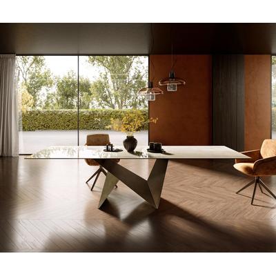 DELIFE Esstisch Edge 300x100 Keramik Laminam® Onice Oro Origami Metallic Gold, Esstische Image