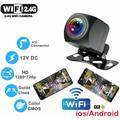 Jalleria - Telecamera posteriore wireless per auto con wifi, 170 gradi, Dash Cam, visione notturna