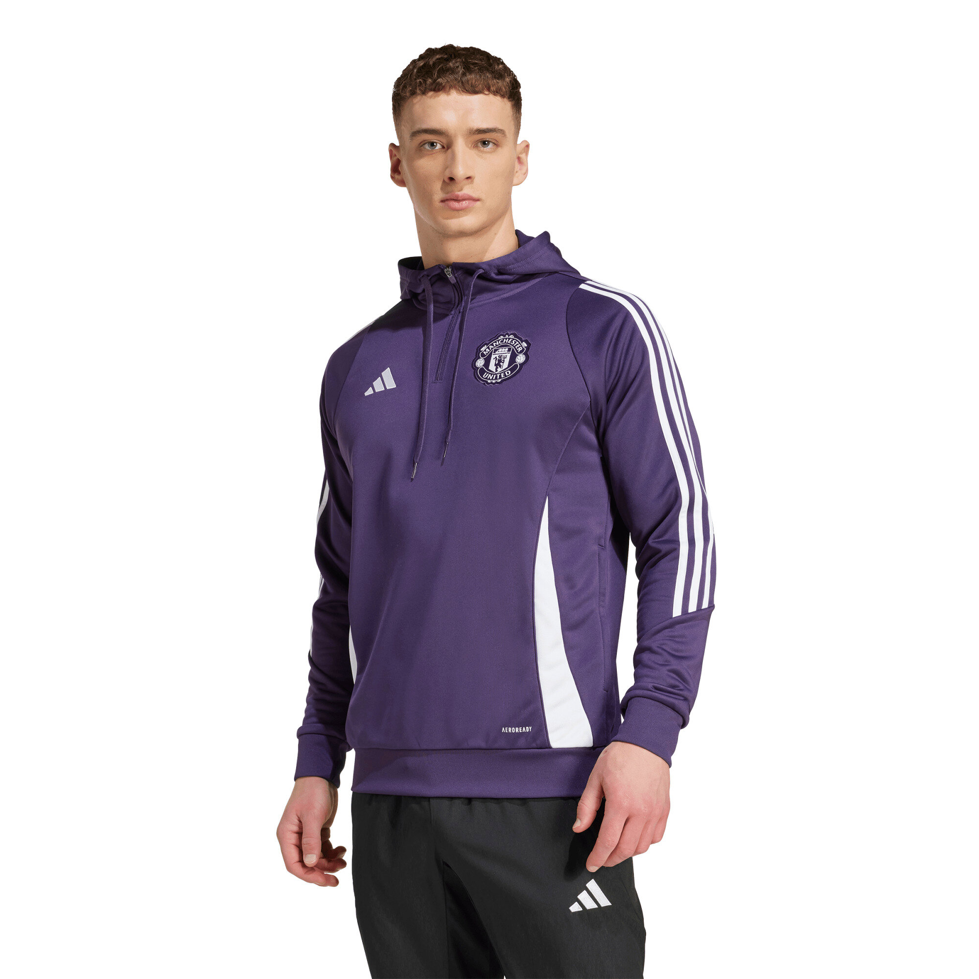 Manchester United adidas Trainingshoodie - Lila Image