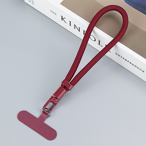 Neues Handy-Aufhängeseil mit verstellbarer Handschlaufe, kurzes Design, minimalistisch, um 360 Grad drehbar, zum Anklipsen, Anti-Verlust-Armband Image
