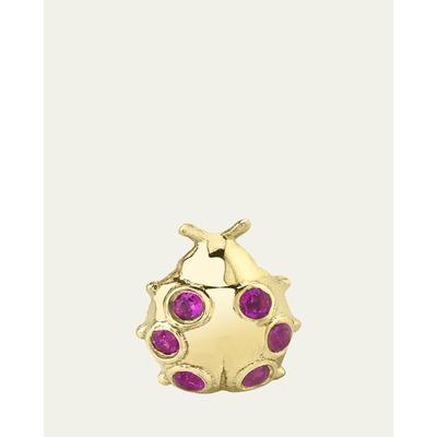 Sydney Evan Tiny Ruby Ladybug Stud Earrings