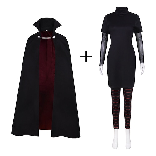 Das Spukhotel Vampir Mavis Dracula Kleid Umhang Outfits Abenteuerfilm Cosplay for Damen Mädchen Kinder Erwachsene Halloween Karneval Welttag des Buches Leistung Pädagogisches Ankleiden Verkleidung Image
