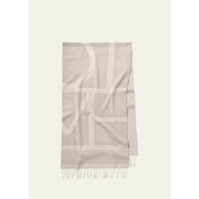 Toteme Jacquard Monogram Wool Scarf