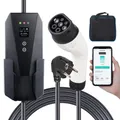 SucceBuy Caricatore portatile EV Tipo 2 16A 3,68 kW e cavo di ricarica da 25 piedi CEE 7/7 Spina Schermo LCD per la ricarica dell'auto dei veicoli elettrici