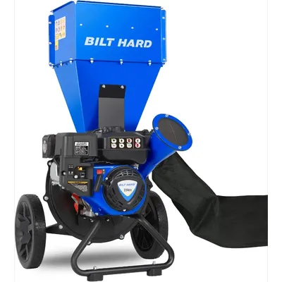 BILT HARD Wood Chipper - 7.5 HP 224cc Gas Powered Shredder, 2 in 1 Multi-Function Heavy Duty, 3" Max Wood Diameter Capacity