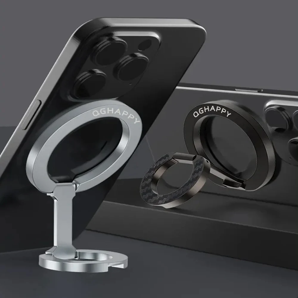 Magnetischer Telefonständer aus Metall für Magsafe faltbarer Telefonhalter 360° ° Rotation Lazy Mount für iPhone 16 15 14 13 Pro Max Samsung Image