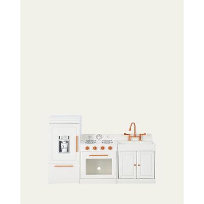 Teamson Kids Little Chef Paris Wood Play Kitchen, White/Rose Gold