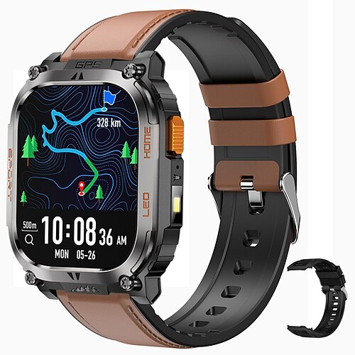 Neue GPS-Track Smart Watch für Männer IP68 wasserdicht 2.01 IPS Immer-Anzeige Kompass Herzfrequenz 630mAh Batterie BT-Anruf Frauen Smartwatch Valentinstag Geschenk Image
