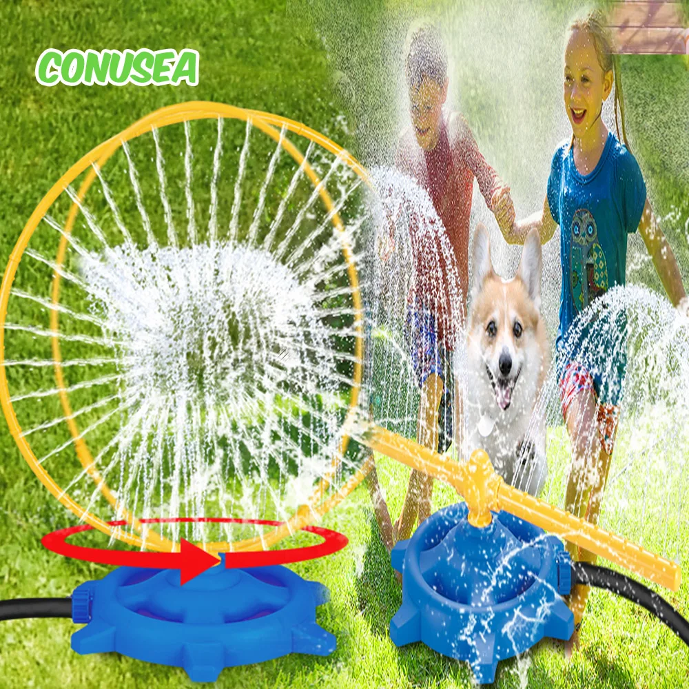 Wasser Spray Kinder Spiele im Freien Sport Spielzeug Schlauch Rund Sprinkler Ring Rotierenden Hinterhof Garten Pool Kinder Baby Kind Spielzeug