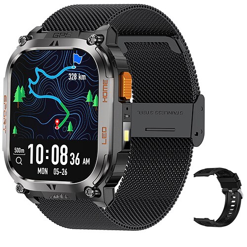 Neue GPS-Track-Smartwatch für Männer, IP68, wasserdicht, 2,01 IPS, immer Kompass- und Herzfrequenzanzeige, 630 mAh-Akku, BT-Anruf, Smartwatch für Frauen