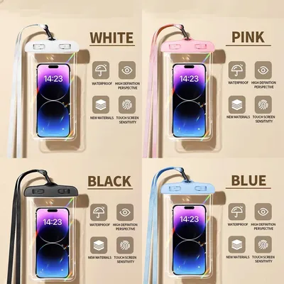 1PC waterproof phone bag, phone storage bag with hanging rope suitable for storing various phones