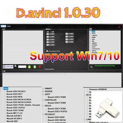 2025 Davinci 1.0.30 Software Support Win 7/10 D.avinci 1.0.30 Work on K.ESS/K.TAG Repair Software Activate REMAPPING ECU Repair