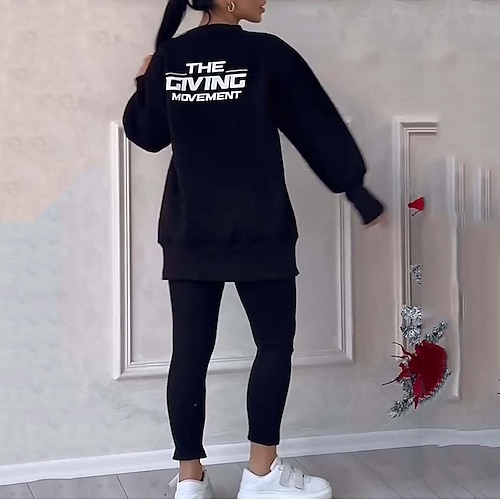 Damen Trainingsanzug Jogginganzug Sportbekleidungsset Tasche Einfarbig Kombination Herbst Winter Schwarz Blau Fitnessstudio Training Sport Thermowarm Winddicht Weich Langarm Sport Sportkleidung Image