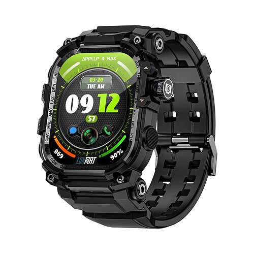 LOKMAT APPLLP 7 MAX Smartwatch 2.06 Zoll 4G LTE Mobilfunk-Smartwatch 3G Bluetooth Schrittzähler Anruferinnerung Aktivitäts-Tracker Kompatibel mit Android iOS Damen Herren GPS Freisprechanrufe Image