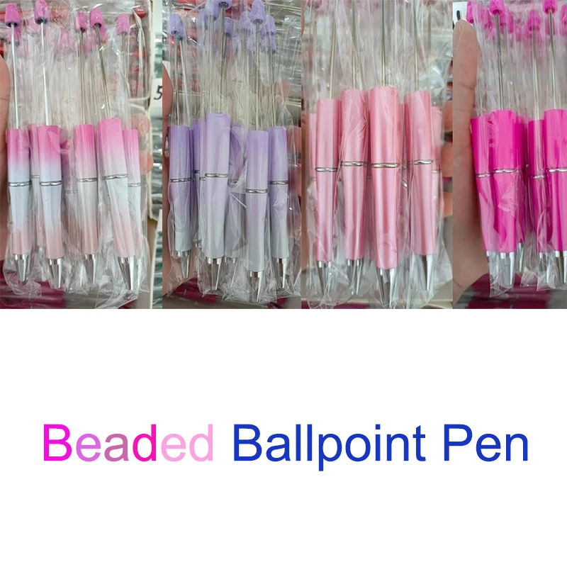 40 Stück Perlenstifte, kreativer Kunststoff-Perlenstift, Kugelschreiber, bedruckbarer Perlenstift, DIY-Kindergeschenk für Schüler, Schule, Bürobedarf Image