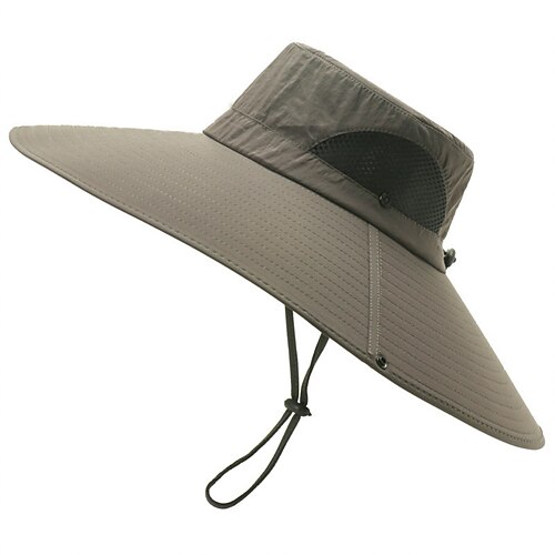 Sonnenhut Fischen-Hut Fischerhut Campinghut Sonnenschutz Schnelltrocknend Leicht Sommer Frühling Herbst Kordelzug Netz Breite Krempe Herren Jagd Aktivität Image