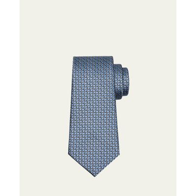 Zegna Men's Micro-Jacquard Silk Tie