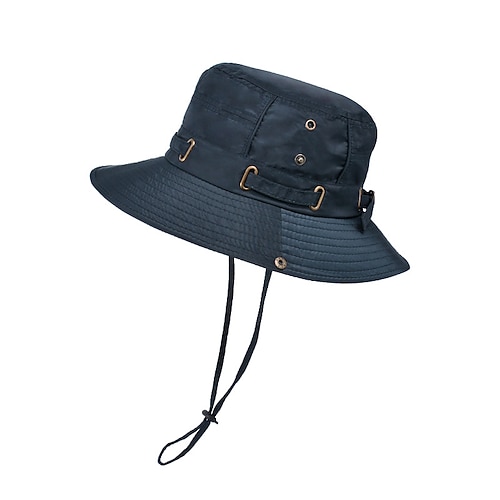 Fischerhut Wanderhut Campinghut Schnelltrocknend Bequem Atmungsaktiv Sommer Frühling Herbst Kordelzug Herren Damen Angeln Aktivität Image