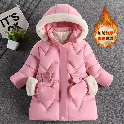 Mädchen Jacke Herbst Winter Warm Halten Mode Mit Kapuze Oberbekleidung Geburtstag Weihnachten Prinzessin Mäntel 2 3 4 5 6 7 8 Jahre Kinder Kleidung Image