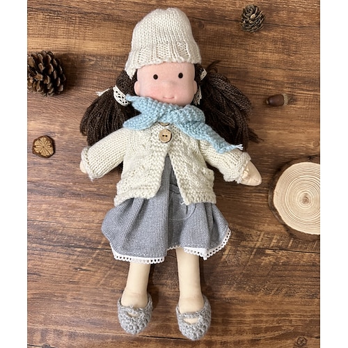 Baumwollkörper Waldorfpuppe Puppe Künstler handgemachte Mini-Anziehpuppe DIY Halloween Geschenkbox Verpackung Segen für Weihnachtsgeschenke Image