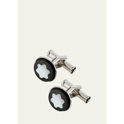 Mont Blanc Men's Round Snowcap Emblem Cufflinks