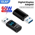 Olaf Adattatore display digitale USB 3.2 Adattatore da USB a tipo C per iPhone 15 Samsung PC Laptop Adattatore di ricarica rapida usb a tipo c