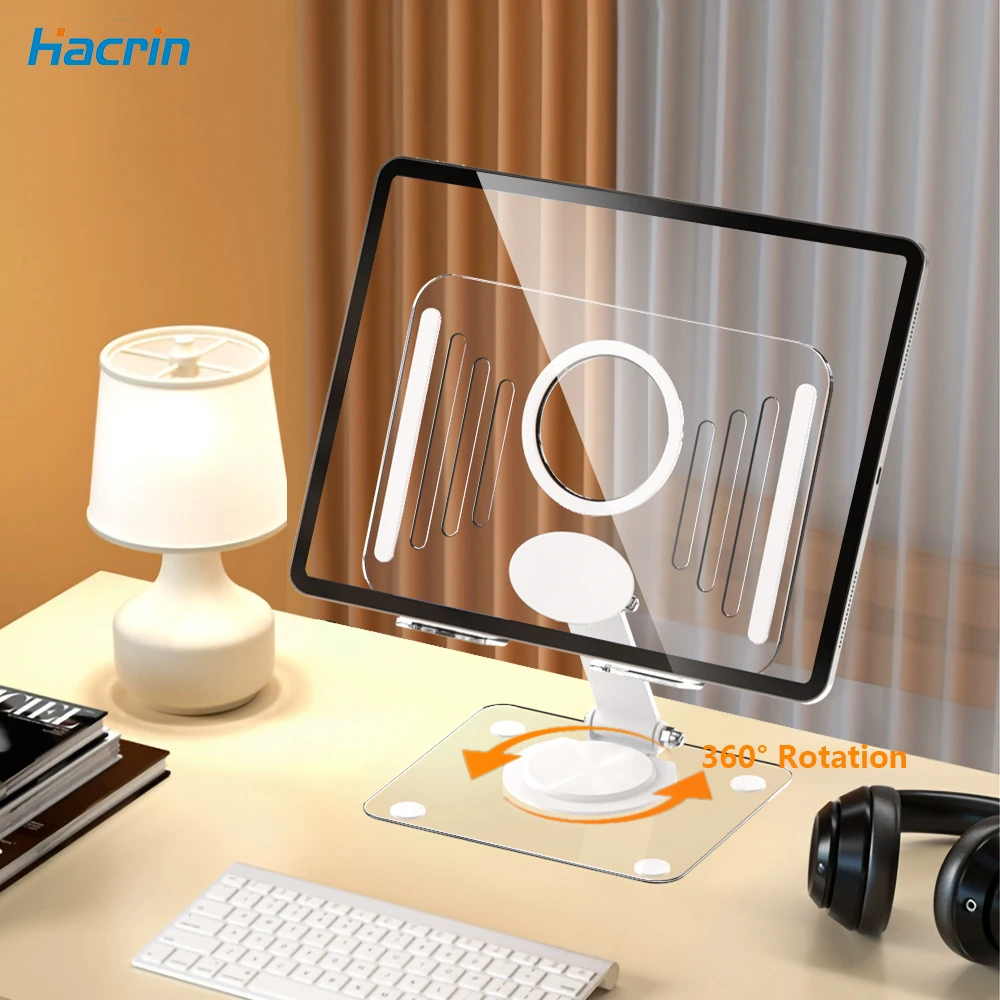 360 ° Drehbarer Tablet-Ständer für iPad Pro 11, 12,9 10,9 Zoll, Samsung Xiaomi Huawei, verstellbarer, faltbarer Desktop-Ständer, Tablet-Halter Image