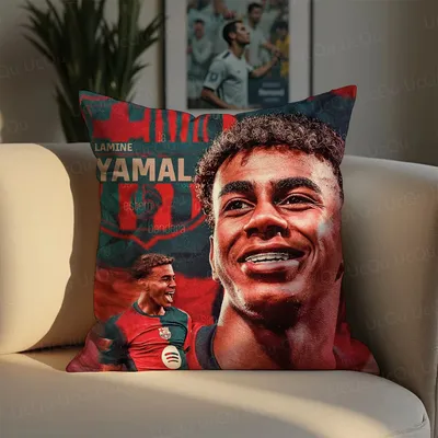 2025 Neuankömmling Legend Lamin Yamal Dekokissenbezug Fußballfans Legend Kissenbezug Reißverschluss Größe 3D-gedrucktes Geschenk Image