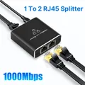 Adattatore Ethernet splitter da 1 a 2 RJ45 Cavo connettore Lan da 1000 Mbps Interruttore splitter RJ45 per PC Sharer TV Box Router