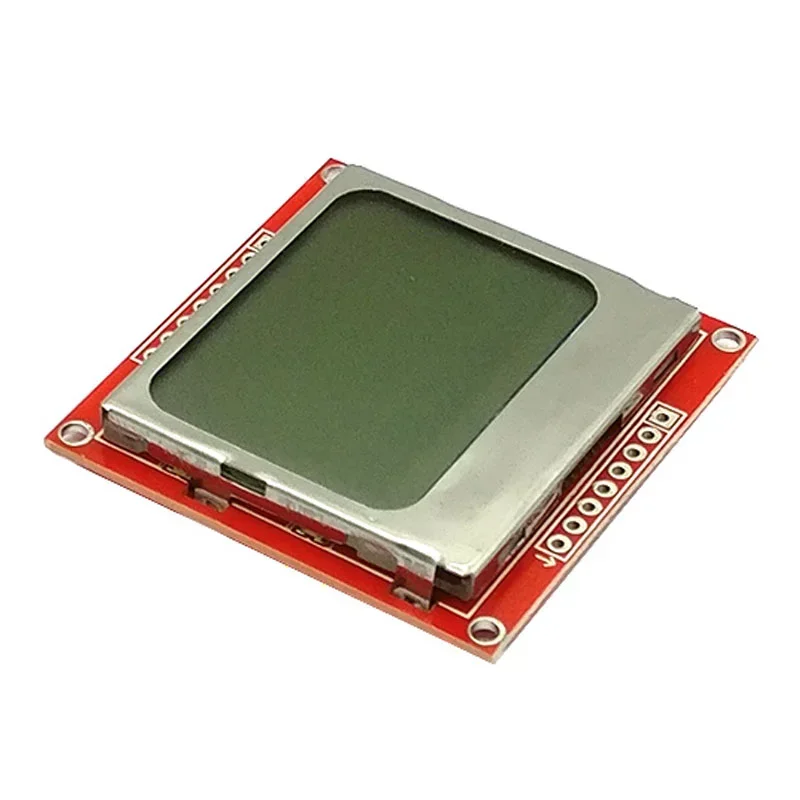 LCD-Display-Modul, Punktmatrix-Display, weiße Hintergrundbeleuchtung, Adapter, Leiterplatte 84 x 48 84 x 48 für Nokia 5110-Bildschirm für Arduino-Display Image