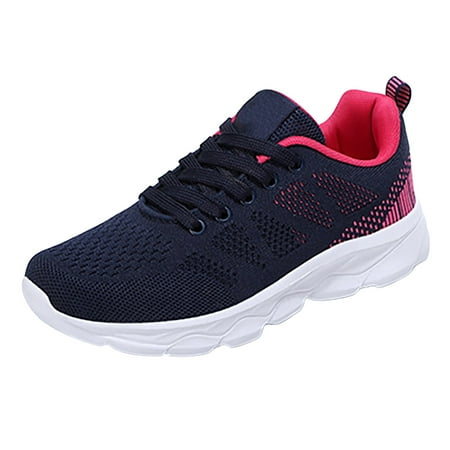 Yindaity PU Shoes for Women Wide Toe Box Shoes Women Extra Wide Width Sneakers Ultra Light Road Running Shoes Non-Slip Tennis Sneakers Breathable Walking Athletic Barefoot Shoes Women Hot Pink 8.5
