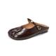 Women's High Heeled Sandals Slippers Comfortable Summer Outer Wear Flat Maternity Loafers Sets Slip on Non-Slip Vintage Walking Wedding Court Shoes Brown 3.5