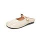 Women's High Heeled Sandals Slippers Comfortable Summer Outer Wear Flat Maternity Loafers Sets Slip on Non-Slip Vintage Walking Wedding Court Shoes Beige 8