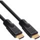 InLine 17620P HDMI Kabel, HDMI-High Speed, Stecker / Stecker, verg. Kontakte, schwarz, 20m