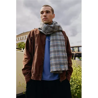 Loom Tan Heritage Check Scarf - Taupe at Urban Outfitters
