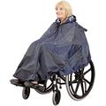 Homecraft Wheelchair Poncho, Windproof, Waterproof and Water resistant Hooded Poncho with Lining for Wheelchairs, Mobility and Electric Scooters
