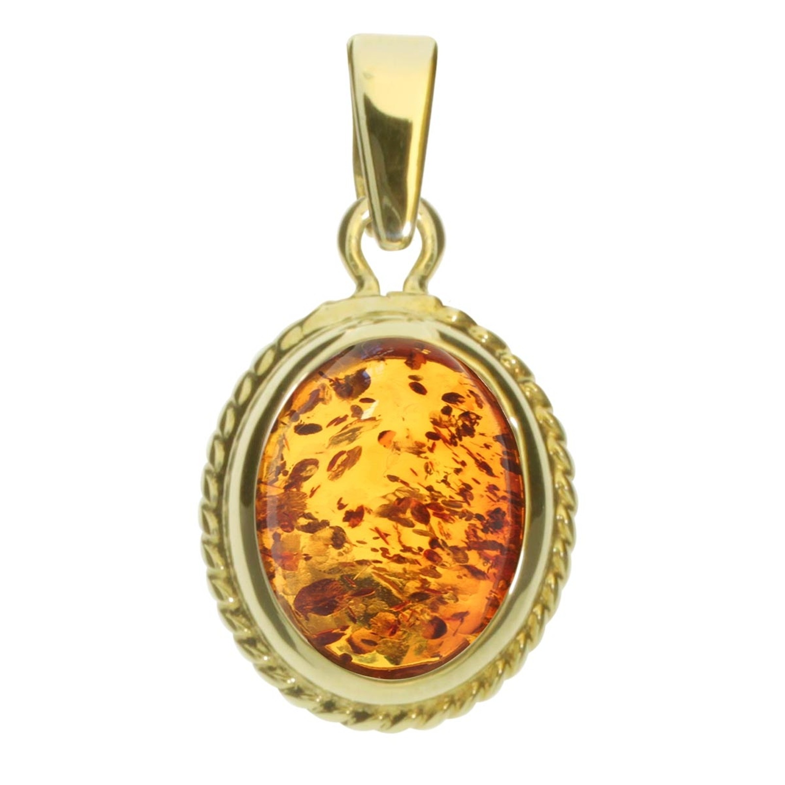 Kettenanhänger OSTSEE-SCHMUCK "Ostsee-Schmuck Anhänger Jolin Anhänger Jolin", gelb, Schmuckanhänger, Damen, 23 x 12mm, Gelbgold 333, 1,5 g, Kettenanhänger