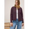 Sweatjacke CECIL, Damen, Gr. L (42), rot (mulberry rot), Sweatware, Obermaterial: 55% Baumwolle, 41% Polyester, 4% Elasthan, unifarben, casual, bequem hüftbedeckend, Rundhals, Langarm, Sweatjacken, Sweat Blouson mit Tunnelzug und Stehkragen