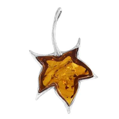 Ketten-Anhänger OSTSEE-SCHMUCK "Ostsee-Schmuck Anhänger Ahornblatt Anhänger Ahornblatt", weiß, Schmuckanhänger, Damen, 54 x 16mm, Silber 925 (Sterlingsilber), 2.1 g Image