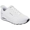 Slip-On Sneaker SKECHERS "UNO-BANKSIA LUXE", Herren, Gr. 43, weiß, Lederimitat, casual, Schuhe, Keilsneaker, Sneaker mit Luftkissen