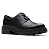 Schnürschuh CLARKS "Orinoco 3", Damen, Gr. 37, schwarz, Leder, unifarben, Lyralochung, klassisch, Schuhe, Budapester, Brogue, Business Schuh mit weicher Lederinnensohle