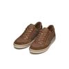 Sneaker GEOX "U ELVER", Herren, Gr. 43, braun, Synthetik, Textil, Leder, casual, Schuhe, Schnürschuh, Freizeitschuh mit Textilfutter