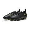 Fußballschuh PUMA "FUTURE 8 PLAY FG/AG JR", Gr. 33, puma schwarz, fizzy light, grün terrain, Synthetik, sportlich, Schuhe, für Rasenplätze