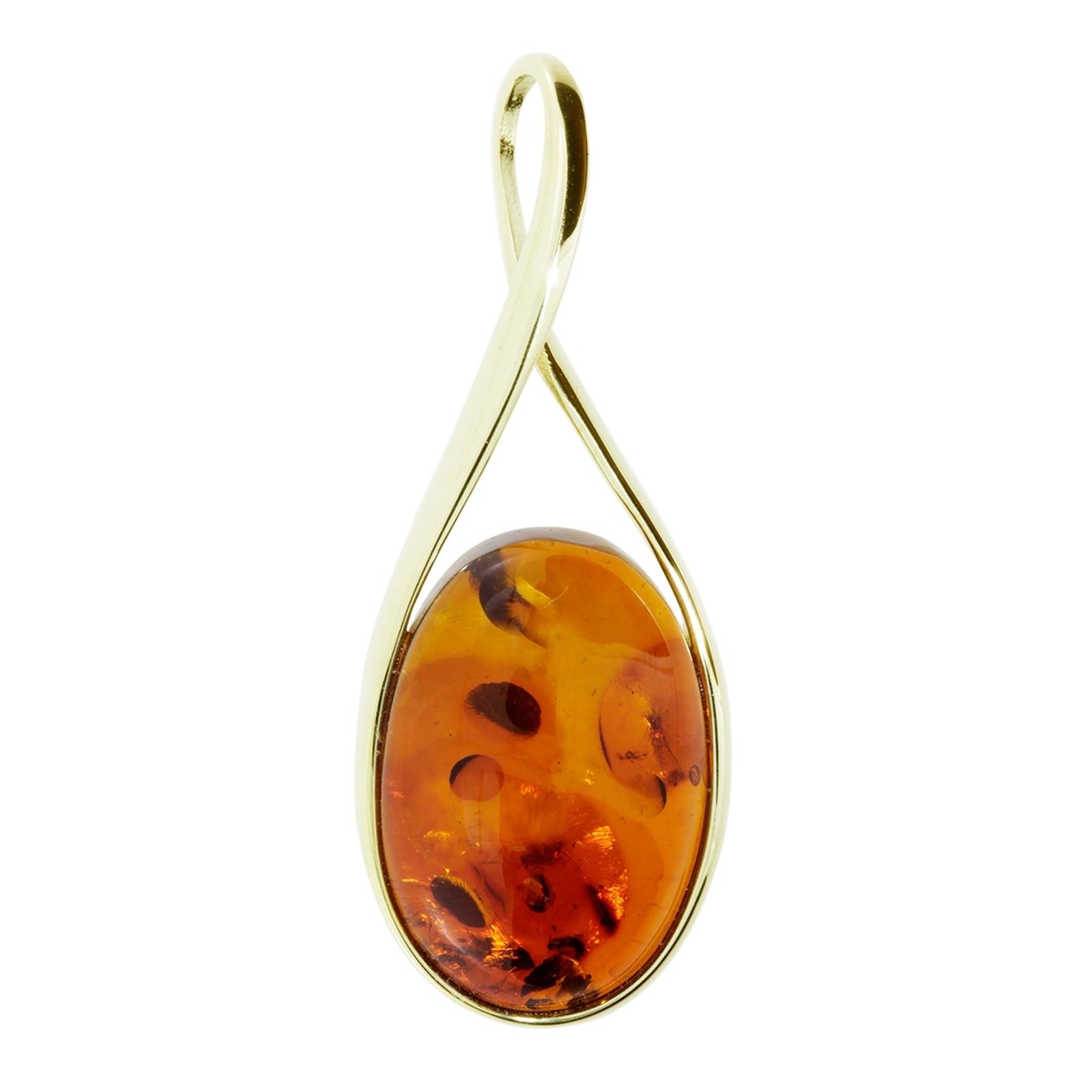 Kettenanhänger OSTSEE-SCHMUCK "Ostsee-Schmuck Anhänger Jody Anhänger Jody", gelb, Schmuckanhänger, Damen, 42 x 17mm, Gelbgold 333, 5,5 g, Kettenanhänger