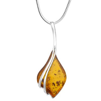 Kette mit Anhänger OSTSEE-SCHMUCK "Ostsee-Schmuck Kette mit Anhänger Ramona" Gr. 50, silber (silberfarben), Halsketten, Damen, 50cm, Silber 925 (Sterlingsilber), L: 42cm Image